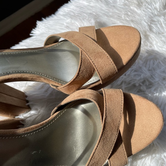 Worthington Taupe Suede Ankle Strap Heels - Picture 9 of 9